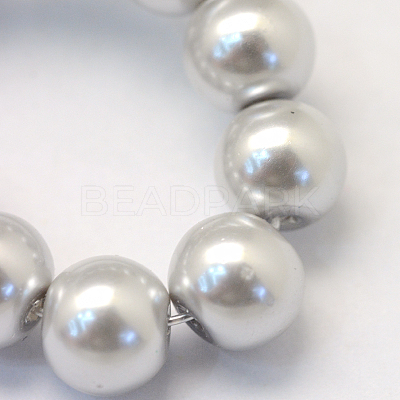 Baking Paint Pearlized Glass Pearl Round Bead Strands HY-Q003-4mm-62-1