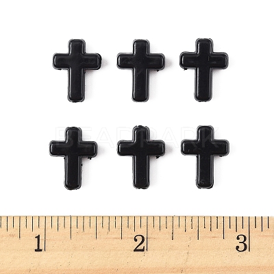 200Pcs Opaque Acrylic Beads SACR-FS0001-40B-1
