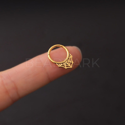316L Stainless Steel Spider Web Hoop Nose Rings WG66A6F-02-1