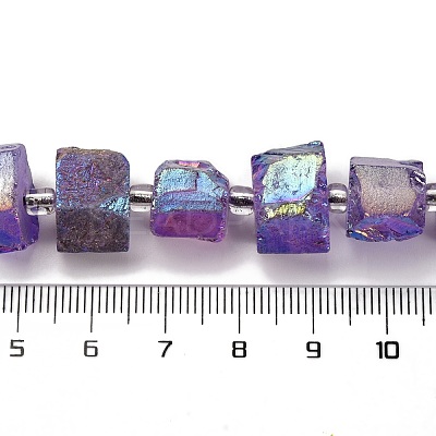 Electroplated Natural Quartz Beads Strands G-G767-02-22-1
