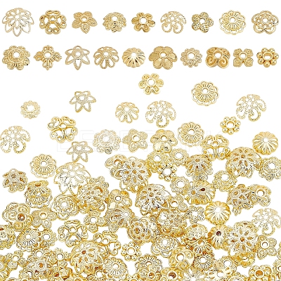 190Pcs 19 Styles Brass Spacer Beads FIND-PH0017-86-1
