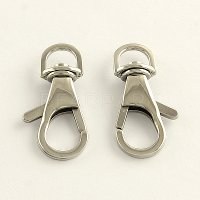 Tarnish Resistant 304 Stainless Steel Swivel Snap Hook Clasps STAS-R065-01-1