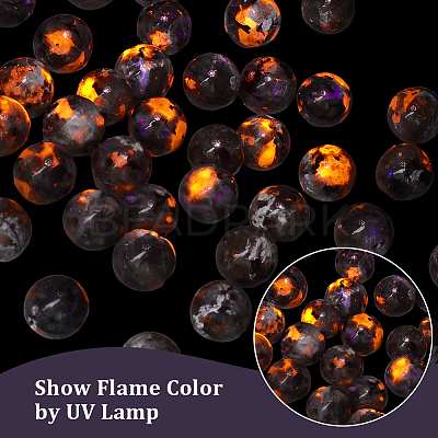 50Pcs Natural Fluorescent Syenite Rock(Glow under UV Light) Beads G-PA0002-37-1