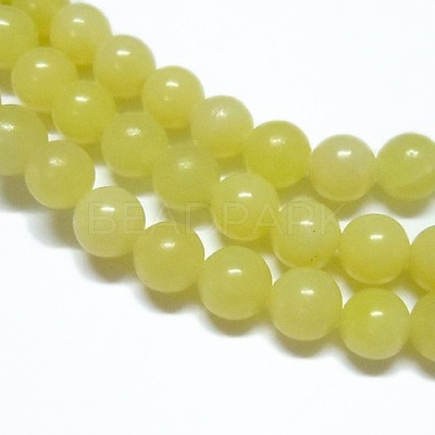 Natural Lemon Jade Beads Strands G-H1631-8MM-1
