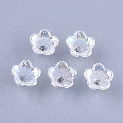 Transparent Acrylic Bead Caps TACR-T007-04A-1