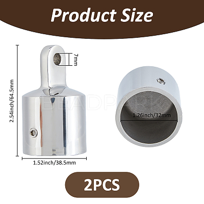 316 Surgical Stainless Steel Cap End FIND-WH0436-11-1