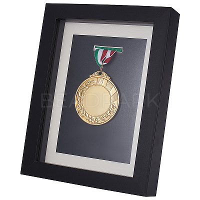 Rectangle Wood Medal Display Frame AJEW-WH0348-322B-1