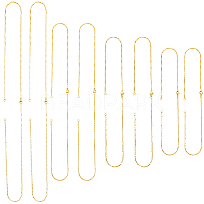 12Pcs 4 Styles 304 Stainless Steel Cable Chain Necklace Making STAS-SC0010-23G-1