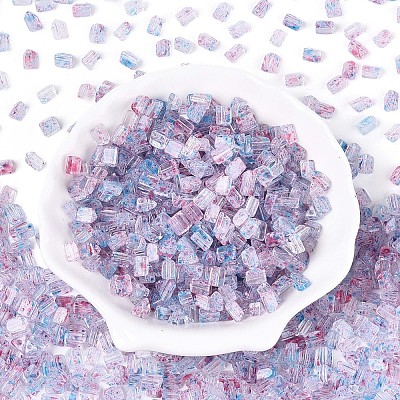 Transparent Spray Painted Glass Seed Beads SEED-L011-10A-19-1