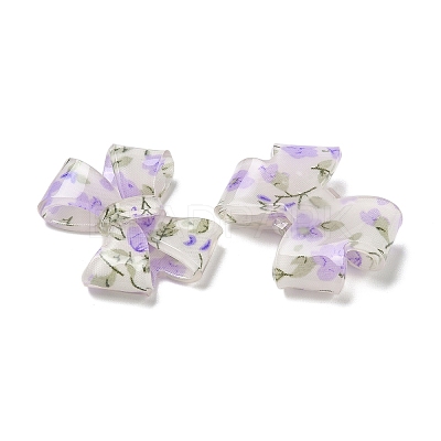 Transparent Printed Acrylic Cabochons LS-OACR-M008-01D-1
