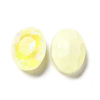 Mocha Fluorescent Style Glass Rhinestone Cabochons GGLA-M005-01B-226MK-1