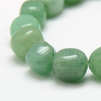 Natural Green Aventurine Nuggets Beads Strands G-L154-10-1