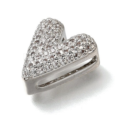 Brass Micro Pave Clear Cubic Zirconia Beads CU-CBAEEA8-16P-1