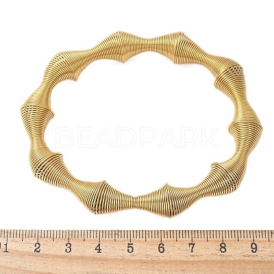 304 Stainless Steel Stretch Bangles for Women LS-BJEW-P315-02C-G-1