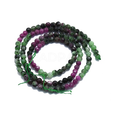 Natural Ruby in Zoisite Beads Strands G-P457-A03-29-1