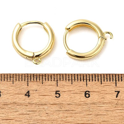 Brass Hoop Earrings LS-EJEW-K083-33G-1