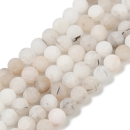 Natural Rutilated Quartz Beads Strands G-T106-326-1