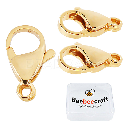 50Pcs 304 Stainless Steel Lobster Claw Clasps STAS-BBC0001-04-1