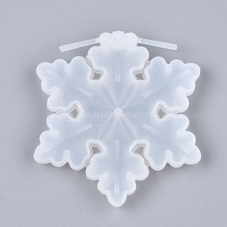 Christmas Snowflake Silicone Pendant Molds X-DIY-I036-04-1