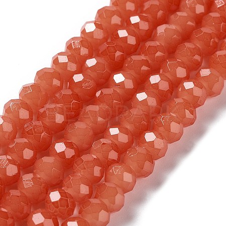 Baking Paint Imitation Jade Glass Bead Strands DGLA-A034-J6MM-A12-1