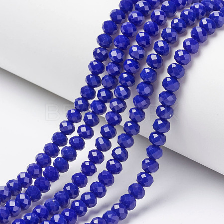 Opaque Solid Color Glass Beads Strands EGLA-A034-P8mm-D07-1