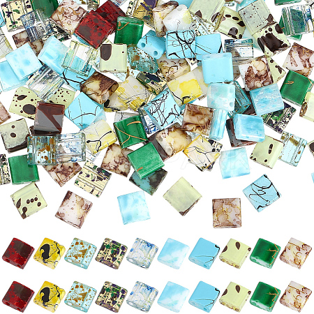 180Pcs 10 Styles Electroplate Glass Seed Beads SEED-PA0001-33-1