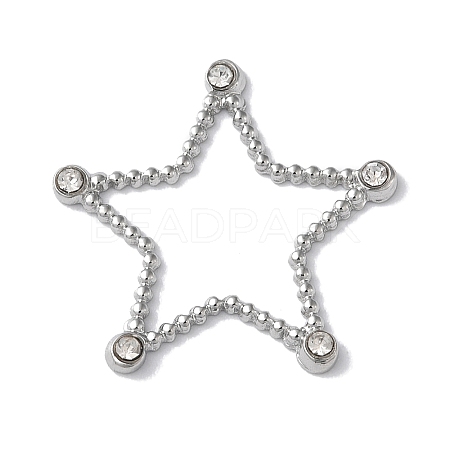 Stainless Steel Color 304 Stainless Steel Rhinestonet Pendants LS-STAS-Q312-02D-P-1