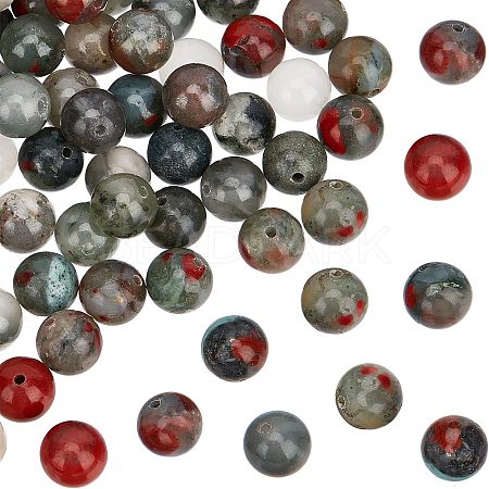 2 Strands Natural African Bloodstone Beads Strands G-OC0002-42-1