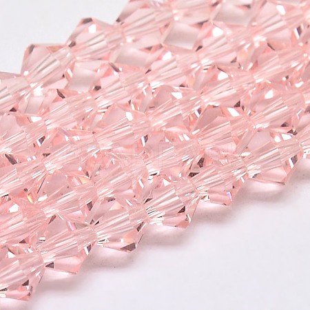Imitate Austrian Crystal Bicone Glass Beads Strands X-GLAA-F029-6x6mm-15-1