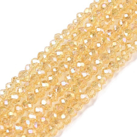 Electroplate Glass Beads Strands EGLA-A044-T1mm-B03-1