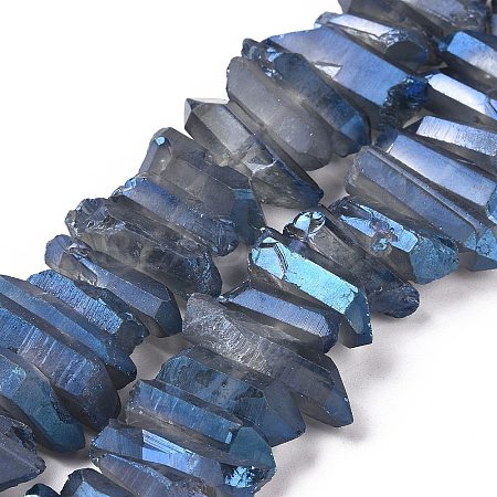 Natural Quartz Crystal Points Beads Strands G-K181-B17-1