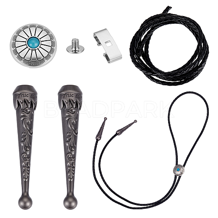 2Pcs Alloy Cord End DIY-NB0014-11-1