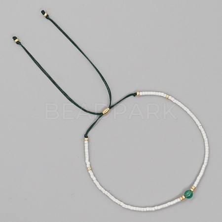 Adjustable Glass Seed Bead Slider Bracelets for Women VT9382-29-1