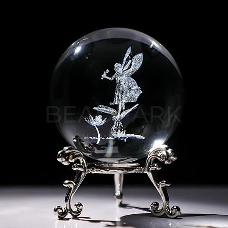 Inner Carving Glass Crystal Ball Diaplay Decoration PW-WG80134-05-1