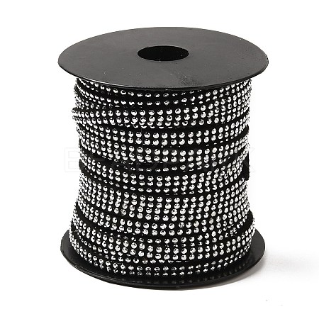 2 Row Platinum Aluminum Studded Faux Suede Cord LW-D005-01P-1
