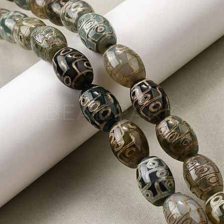 Tibetan Style dZi Beads Strands G-S389-A03-1
