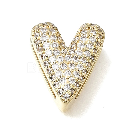Brass Micro Pave Clear Cubic Zirconia Beads CU-CBAEEA8-16G-1