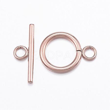 Ion Plating(IP) 304 Stainless Steel Toggle Clasps STAS-E127-01RG-1