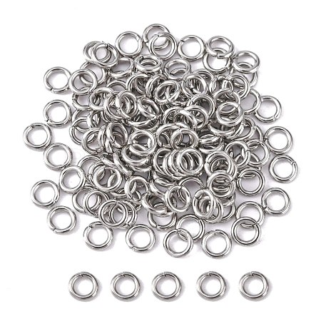 Tarnish Resistant 304 Stainless Steel Open Jump Rings STAS-Q186-02-5x1mm-1
