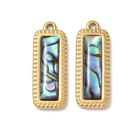 Natural Paua Shell Pendants SA-CBA11D7-21B-G-1