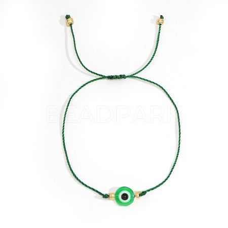 Bohemian Style Resin Evil Eye Bead Braided Bracelets BR6167-15-1