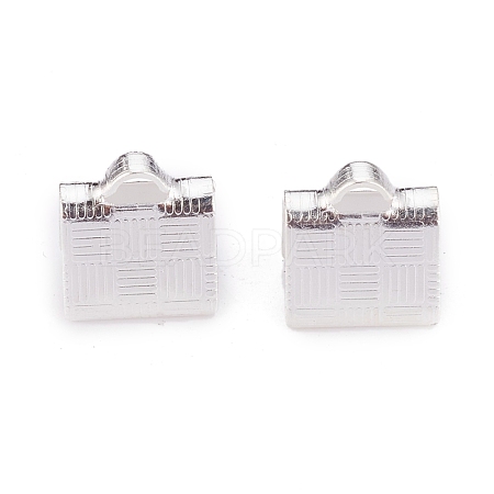 304 Stainless Steel Ribbon Crimp Ends STAS-P249-30S-1