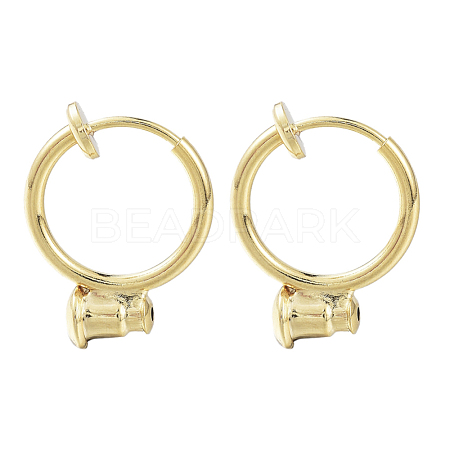 Brass Clip-on Earring Components X-KK-T038-243G-1