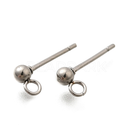 201 Stainless Steel Stud Earring Findings STAS-R156-01P-01-1