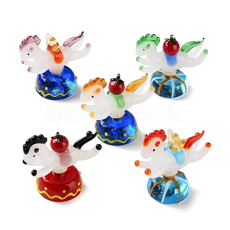 Handmade Lampwork Merry-go-round with Ingot & Tomato Figurines LA-CBADA4A-02-1