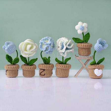 DIY Pot Flower Display Doll Decoration Crochet Kit SENE-PW0003-081C-1