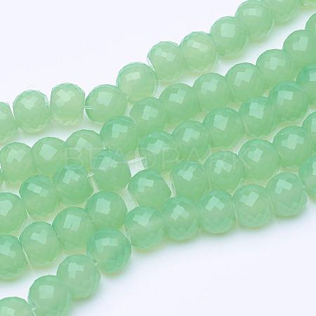 Imitation Jade Glass Beads Strands EGLA-E045-C04-1
