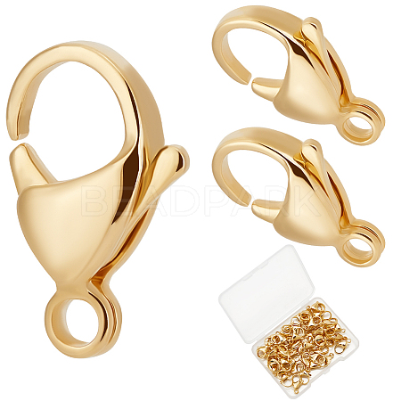 50Pcs 304 Stainless Steel Lobster Claw Clasps STAS-BBC0006-02B-1