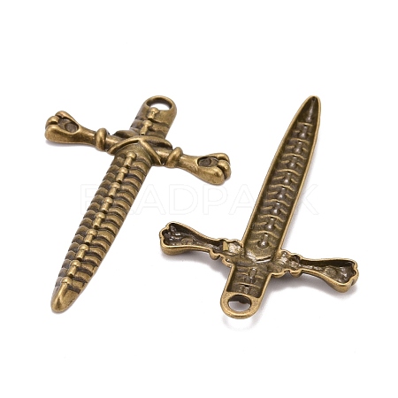 Tibetan Style Metal Dagger Pendants MLF1306Y-1