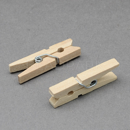 Wooden Craft Pegs Clips AJEW-S035-25mm-1